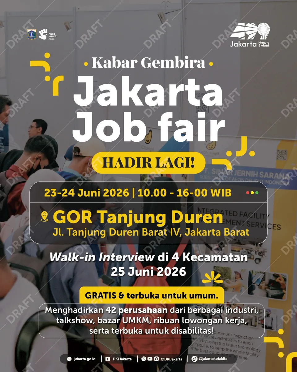 Job Fair Kabupaten Tabanan 2026 (Suku Dinas TKTE Wilayah Kabupaten Tabanan Barat) : 23-24 Juni 2026